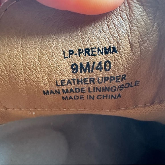 Lucky Brand Prenma Genuine Leather Almond Toe Ankle Zip Boots Tan Cognac - Picture 2 of 6